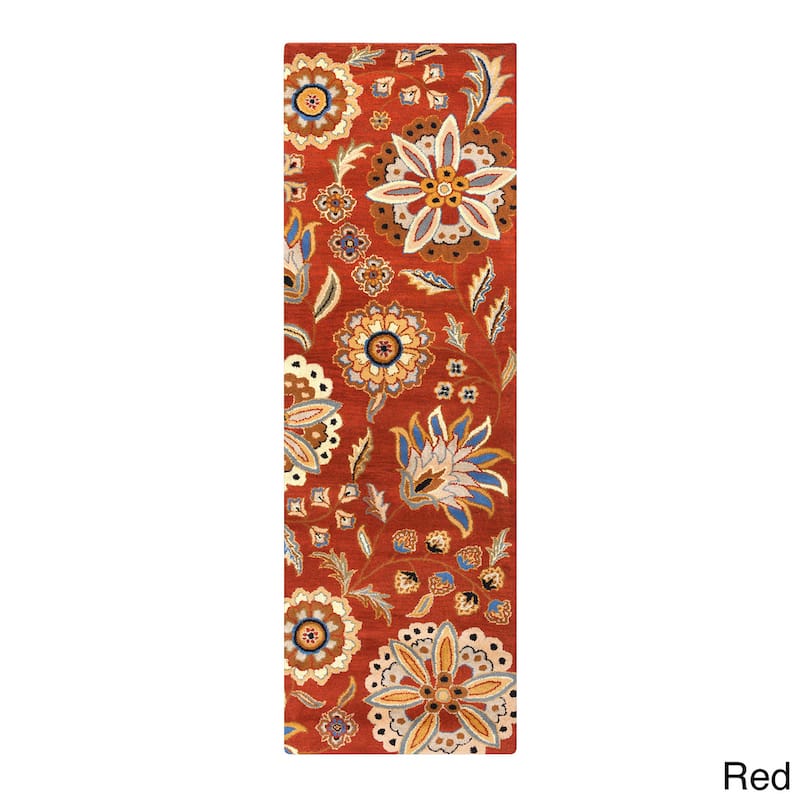 Lily Hand-tufted Transitional Floral Pattern Wool Area Rug