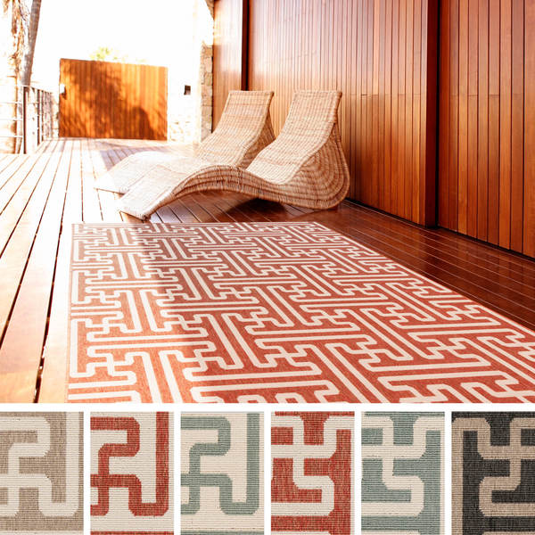 Nikki Contemporary Geometric Indoor/ Outdoor Area Rug - 8'9 x 12'9