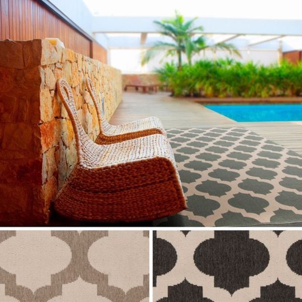 Meticulously Woven Jamie Moroccan Trellis Indoor/Outdoor Area Rug (89