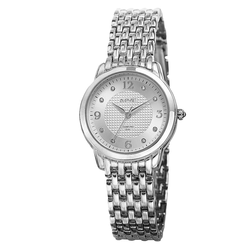 August Steiner Women's Diamond-Accented Swiss Quartz Bracelet Watch