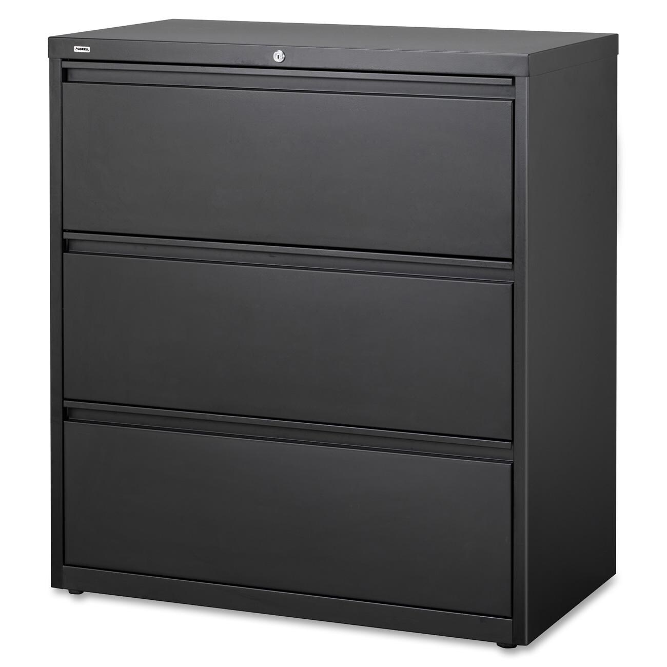 Shop Lorell Llr88028 Black 3 Drawer Lateral Files On Sale Overstock 9269735