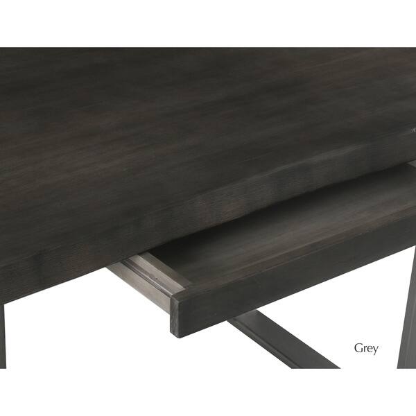 Shop Soho Live Edge Hardwood And Wrought Iron Desk Overstock