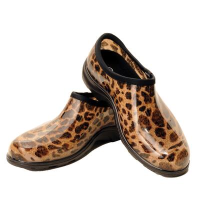 Garden Outfitters Women's Leopard Print Rain and Garden Shoes (Size 6)