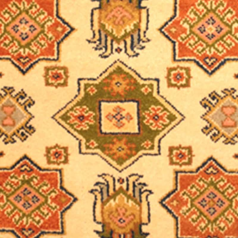 Handmade Kazak Wool Rug (India) - 4' x 6'