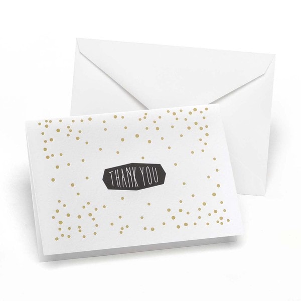 Gold Polka dot Thank You Notes   16434261   Shopping