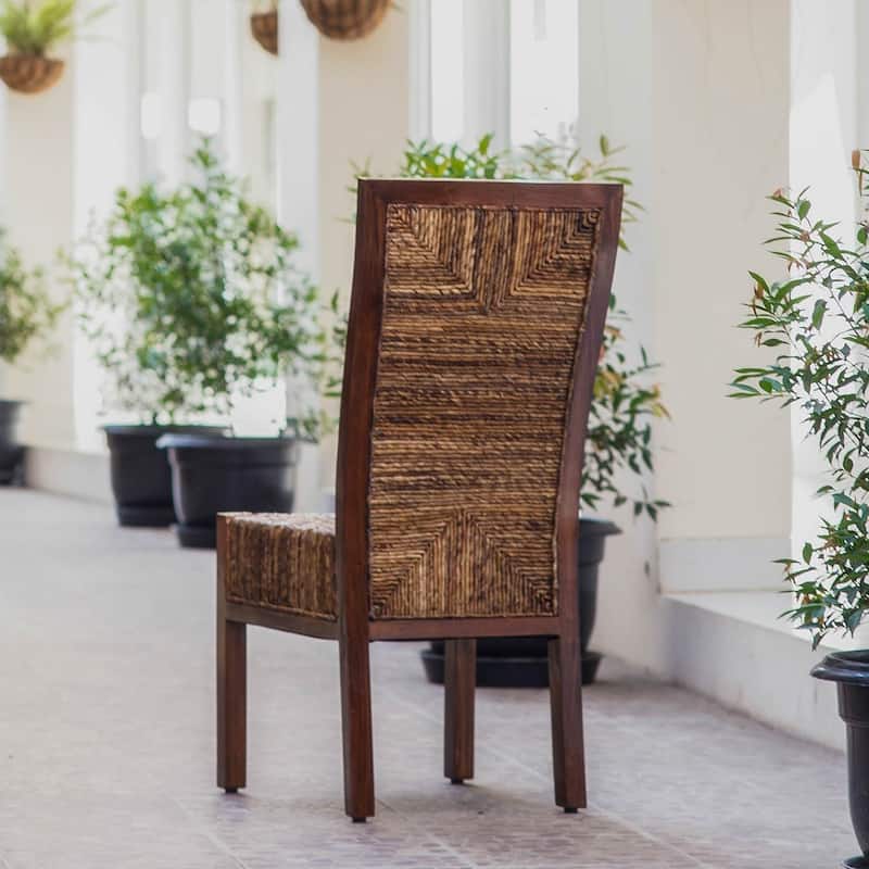 Dallas Woven Abaca/Mahogany Dining Chair