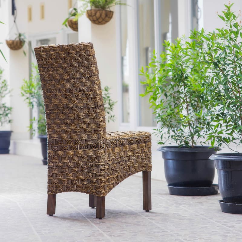 Manila Woven Abaca/Mahogany Dining Chair