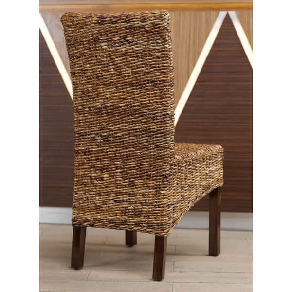 International Caravan Gaby Woven Banana Dining Chair (Set of 2)