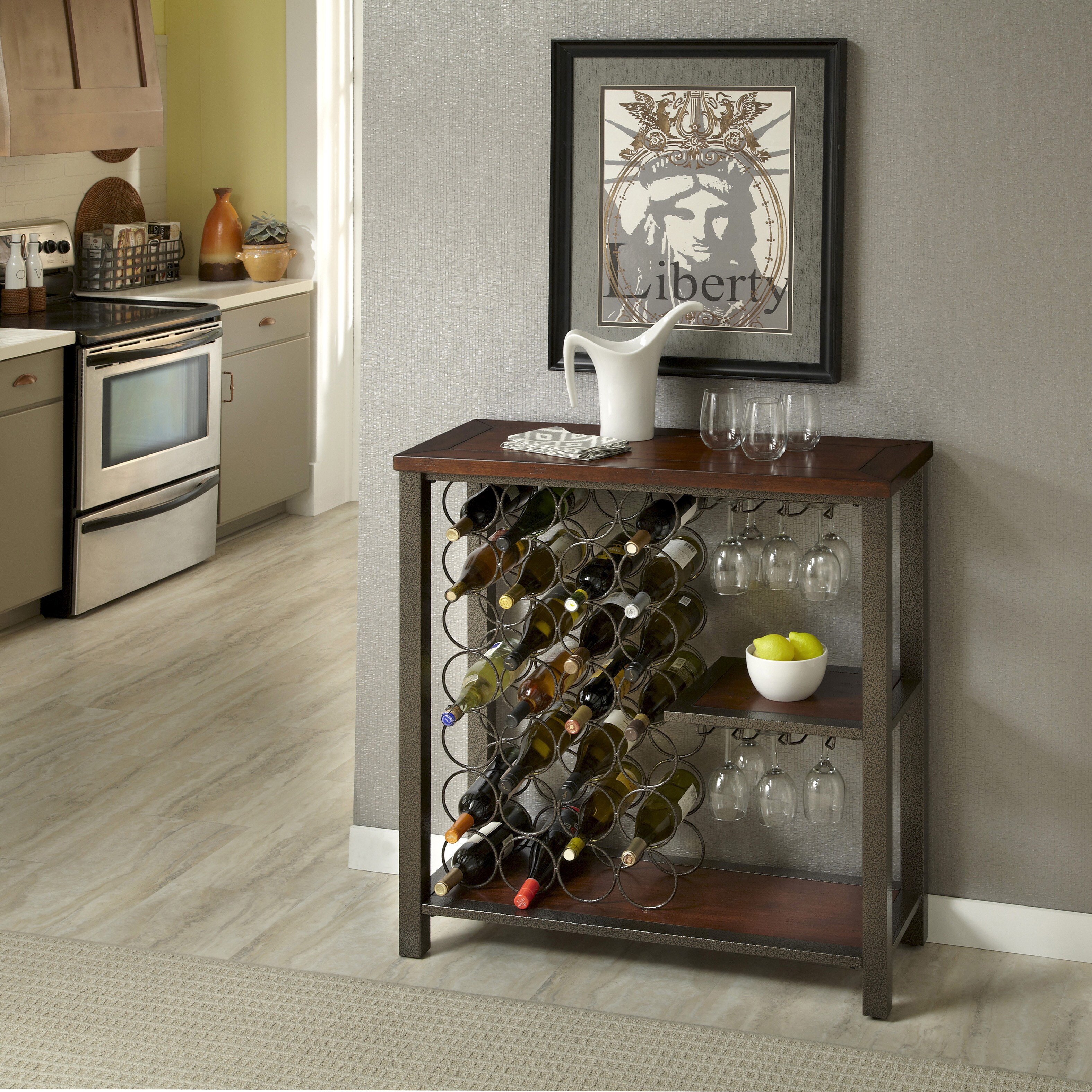 Shop Cabin Creek Wine Storage Rack By Home Styles Free Shipping