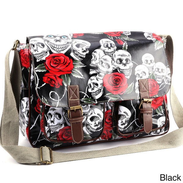 skull messenger bag