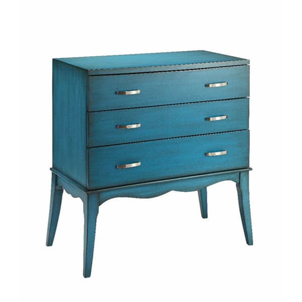 Shop Blue 3 Drawer Accent Chest On Sale Free Shipping Today