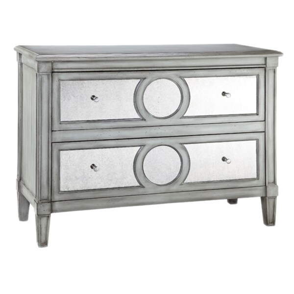 Shop Marlowe Grey Mirrored Accent Chest Free Shipping Today