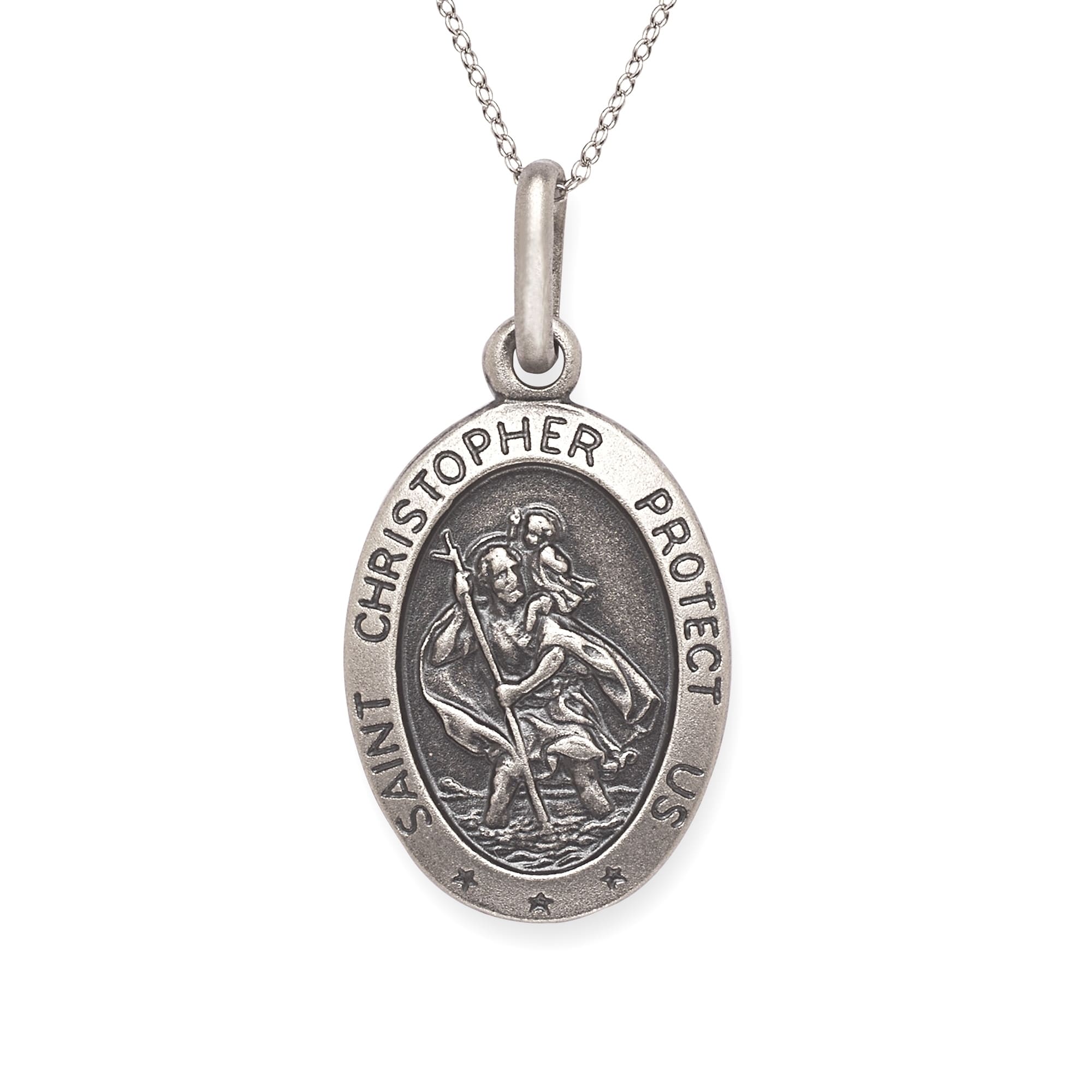 Christopher Pendant Sterling Silver Oval St