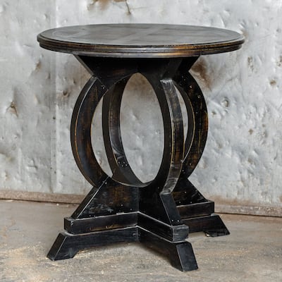 Uttermost Maiva Circle Mahogany Accent Table
