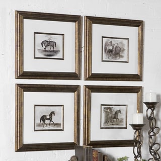 Uttermost Horses Canvas Art (Set of 4) - White