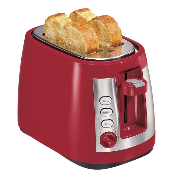 Shop Hamilton Beach Red Cool Touch 2slice Toaster with Retractable