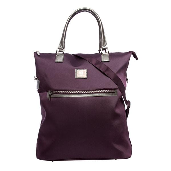 Anne Klein Eggplant Over Nite 20 inch Fold over Tote Bag  