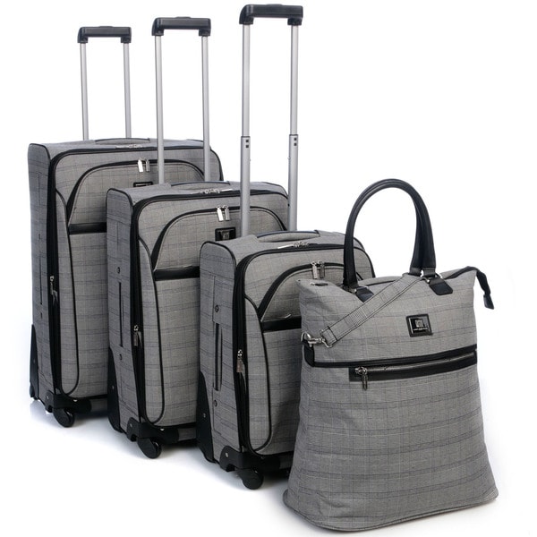 Shop Anne Klein Calgary Plaid Fourpiece Spinner Luggage Set Free