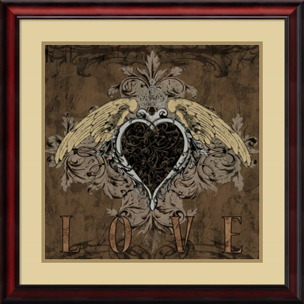 Brandon Glover 'Love' Framed Art Print 27 x 27-inch