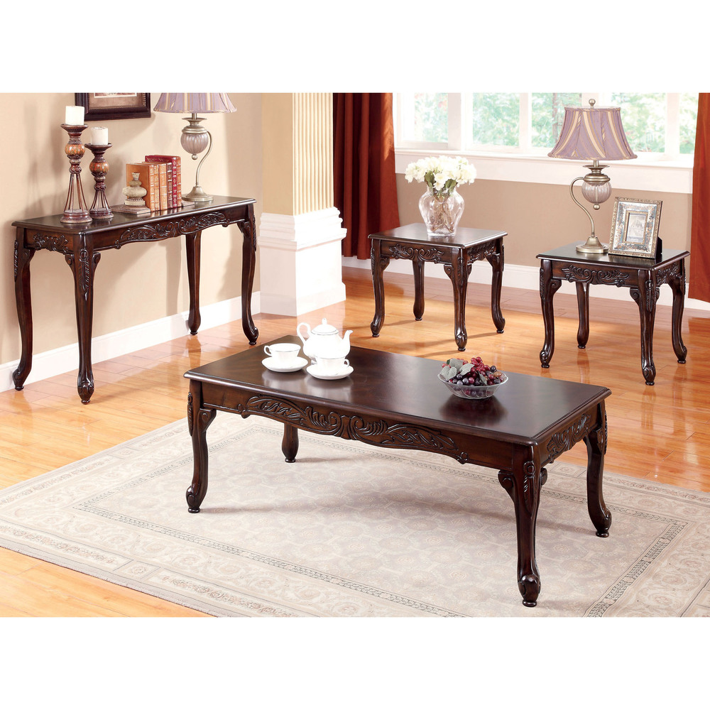 Furniture Of America Nist Traditional Cherry 4 Piece Accent Table Set On Sale Overstock 9272980