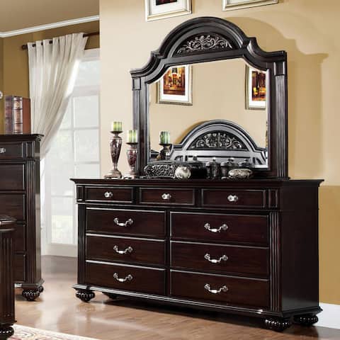 Furniture of America Vame 9-Drawer 2-piece Dresser and Mirror Set