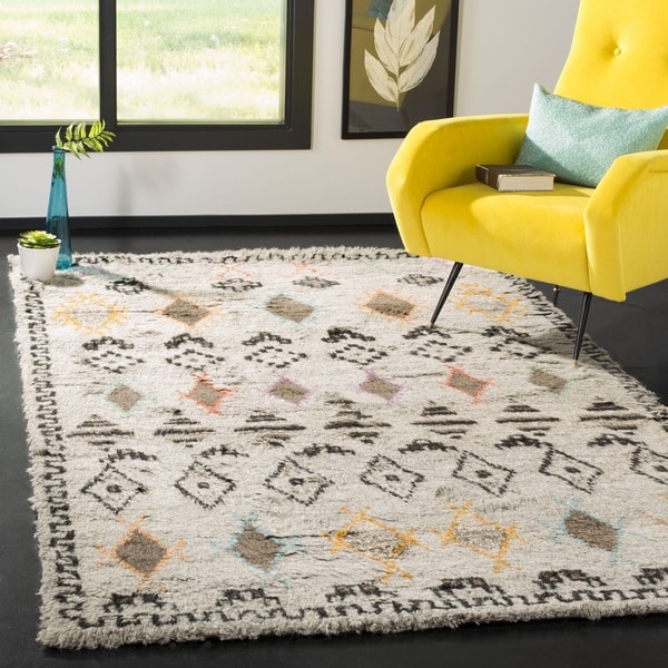 Safavieh Hand-Woven Kenya Natural/ Multi Wool Rug (8' x 10')