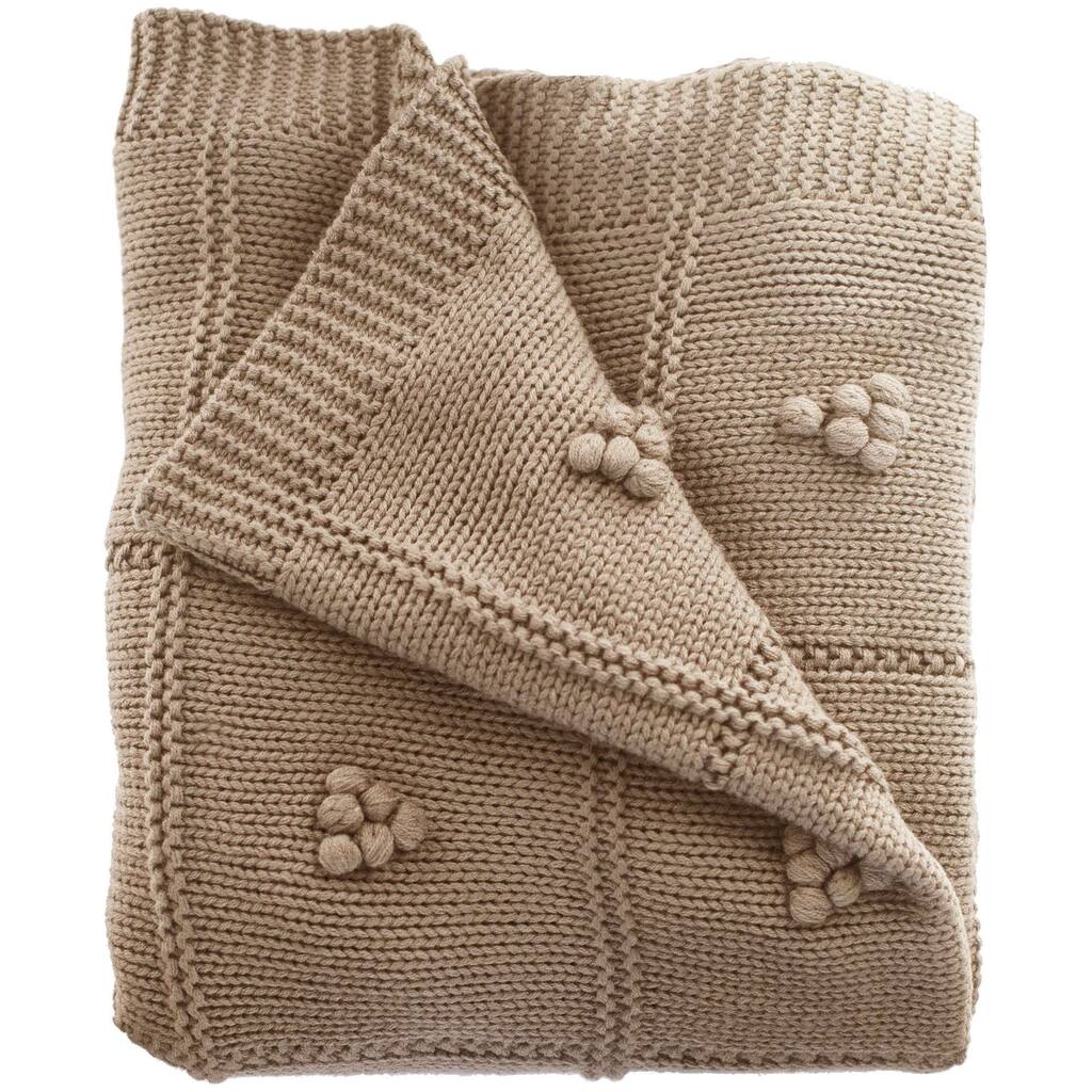 Sydney Knit Throw with Cluster Detail