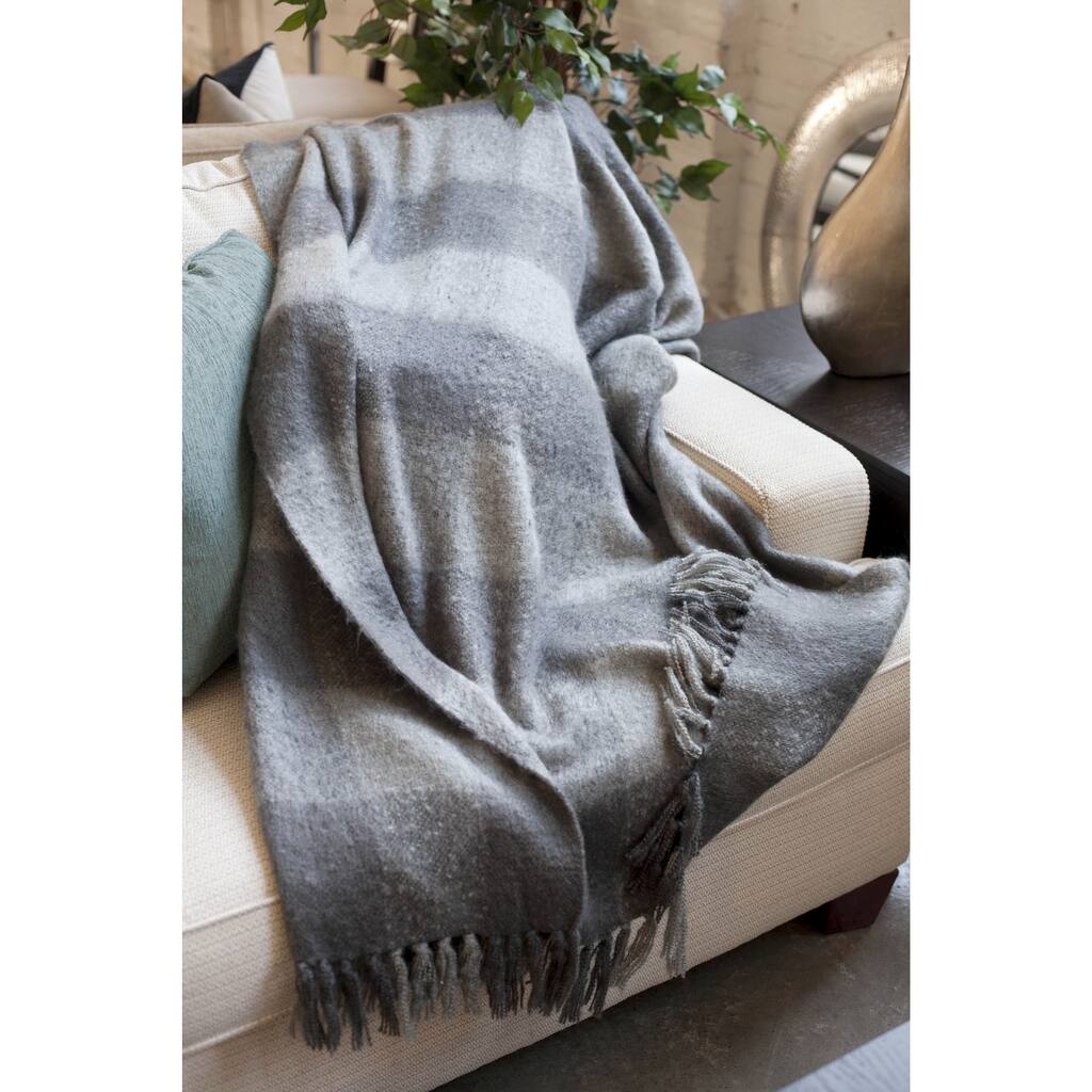 Annette Faux Mohair Fringe Throw