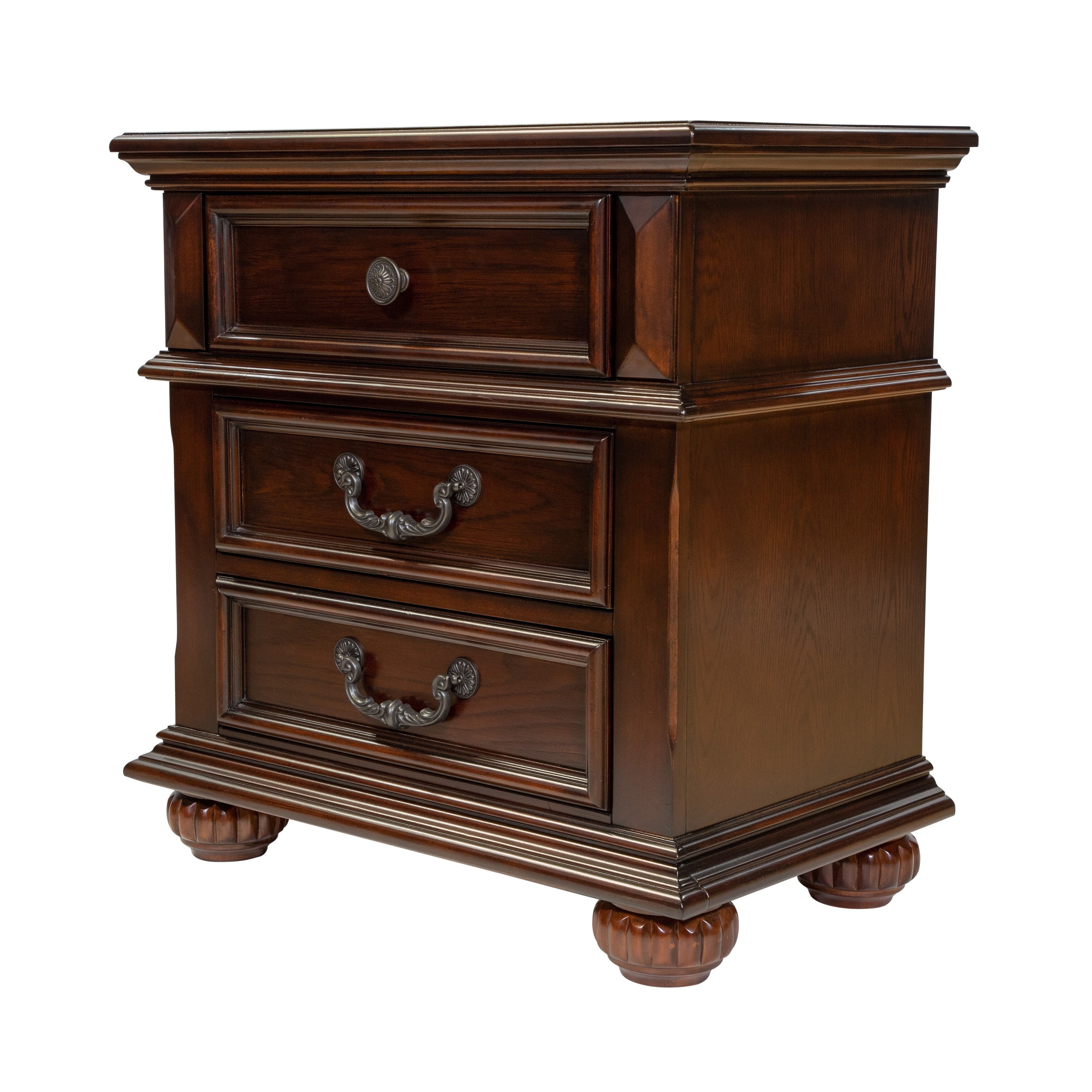 Furniture of America Sumy Traditional Oak Solid Wood Antique Dark Oak N