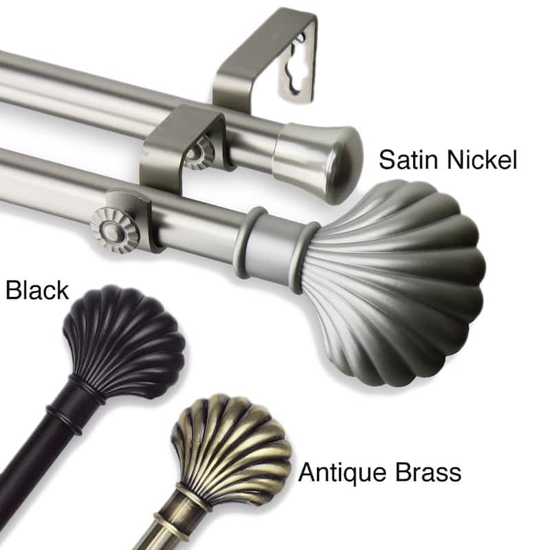 InStyleDesign Shelly Adjustable Double Curtain Rod
