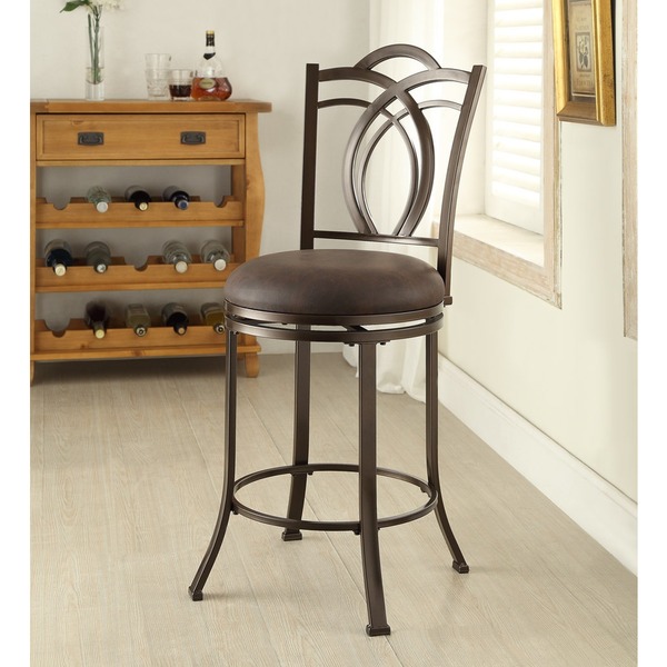 Metal swivel counter stools with backs hot sale