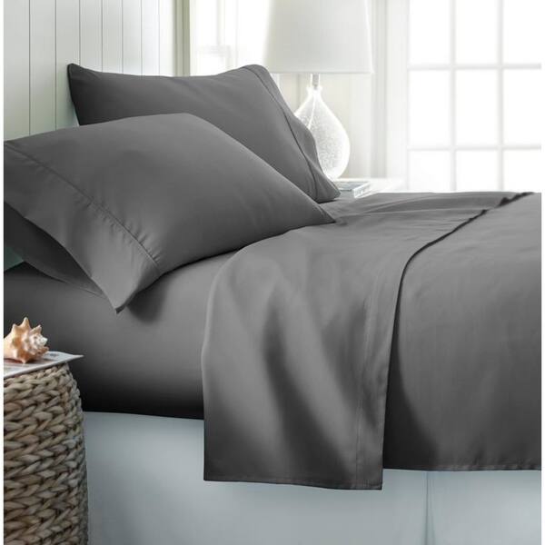 Becky Cameron Ultra-Soft Deep Pocket 4 Piece Bed Sheet Set - Twin - Grey