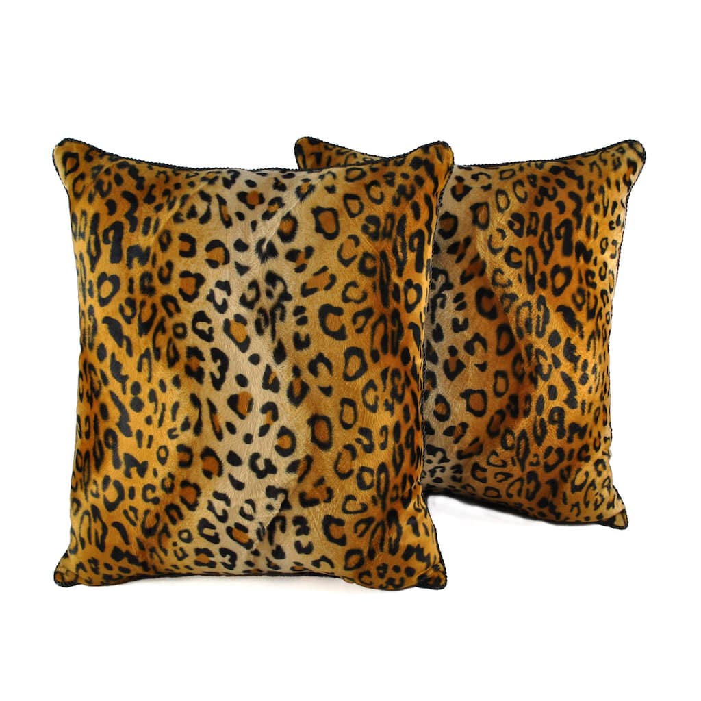 Sherry Kline Cheetah 20-inch Throw Pillows (Set of 2)