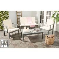 Shop Safavieh Outdoor Living Grey PE Mesh Back Wicker ... Shop Safavieh Outdoor Living Grey PE Mesh Back Wicker ... on Safavieh Outdoor Living Montez 4 Piece Set id=24086