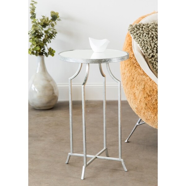 Shop Old World Round Metal and Mirrored End Table On Sale Free