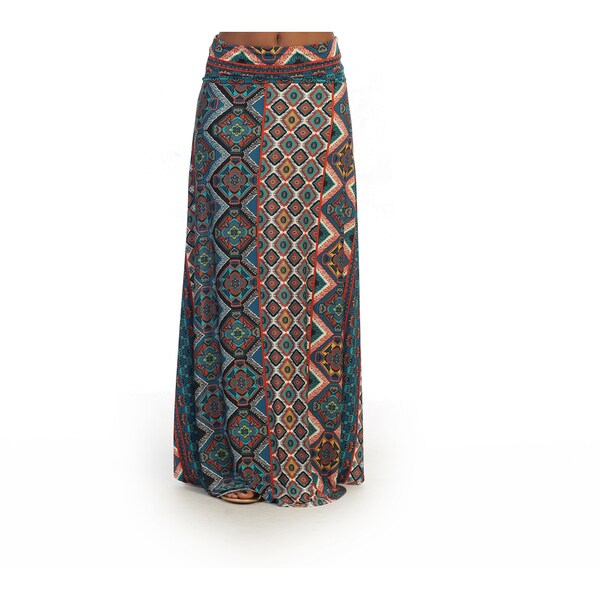 geometric maxi skirt