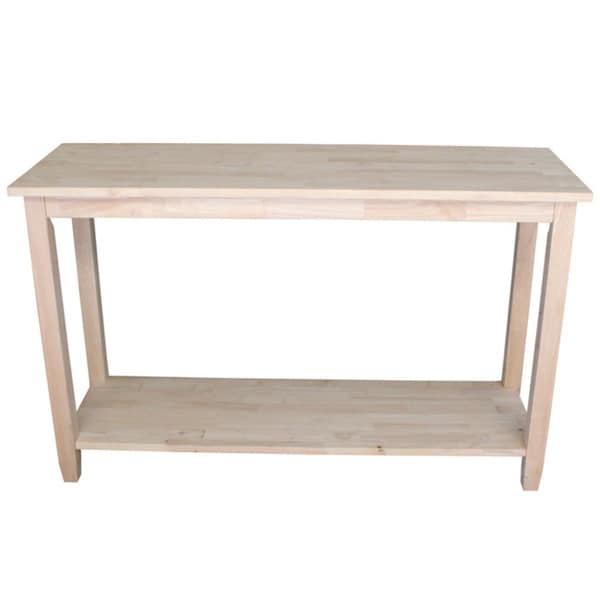 Solano Unfinished Solid Parawood Sofa/ Server Table - Free 