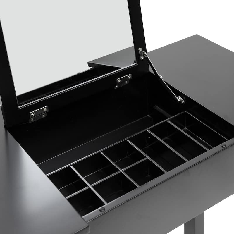 Baxton Studio Marie Black Vanity Table/Dressing Table