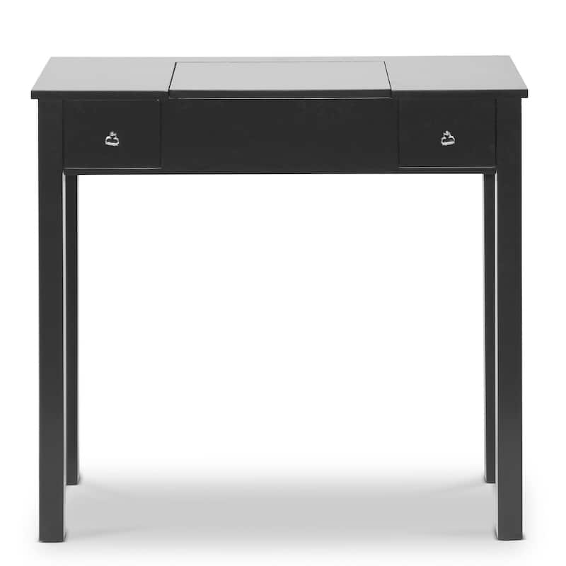 Baxton Studio Marie Black Vanity Table/Dressing Table