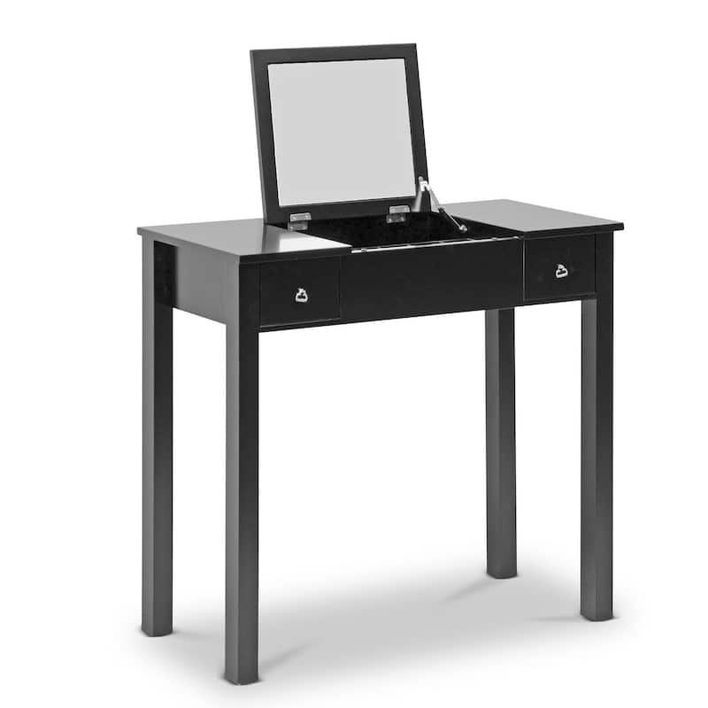 Baxton Studio Marie Black Vanity Table/Dressing Table