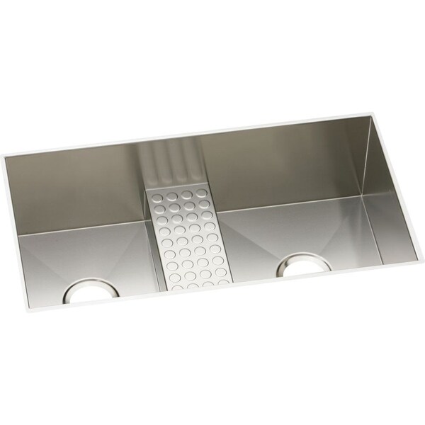 Elkay Crosstown 16 Gauge Stainless Steel 33 X 18 1 2 X 10 40 60 Double Bowl Undermount Sink