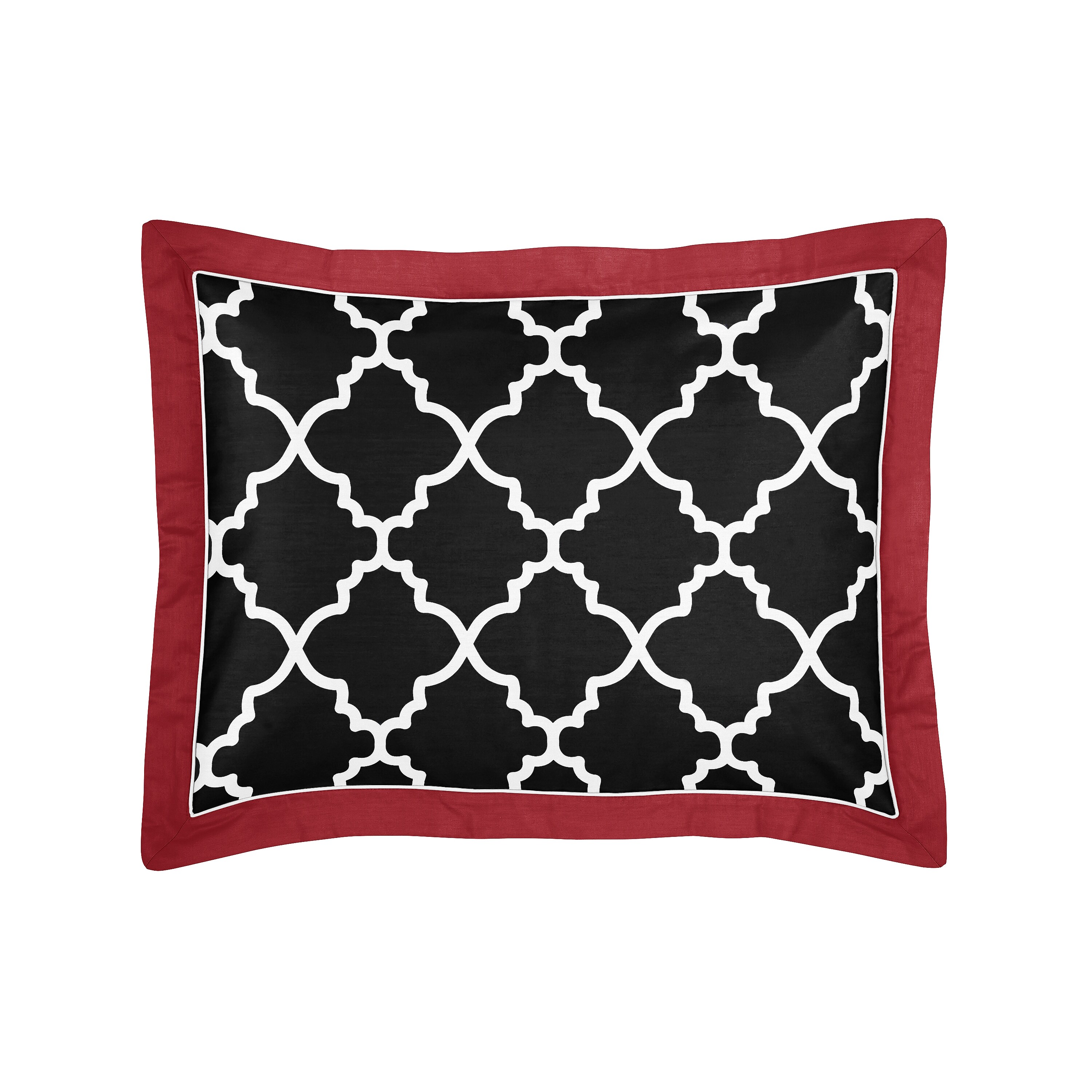 Shop Sweet Jojo Designs Trellis Red Black White Lattice Print
