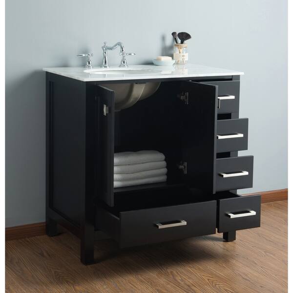 36 Inch Malibu Espresso Single Sink Bathroom Vanity With Espresso Single Sink Bathroom Vanity