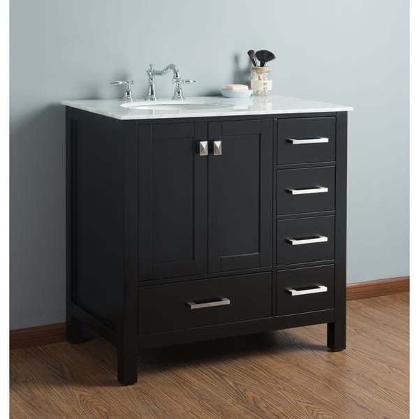 36 Inch Malibu Espresso Single Sink Bathroom Vanity With Espresso Single Sink Bathroom Vanity