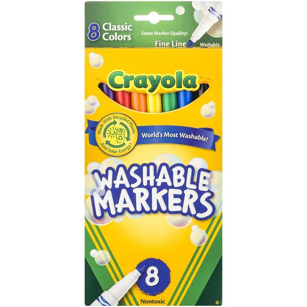 Shop Crayola Classic Colors Fine Tip Washable Markers (Pack of 8