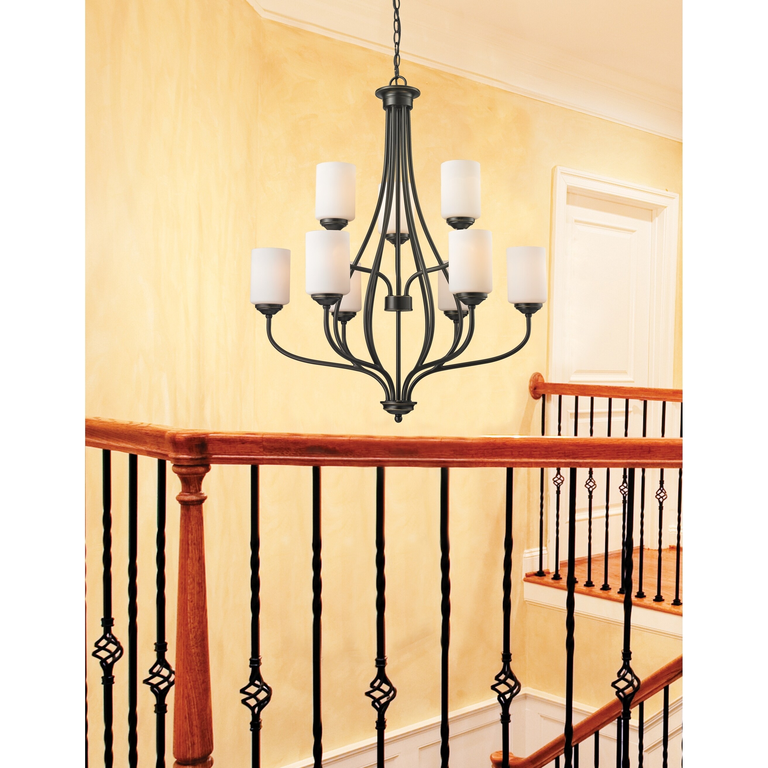 Avery Home Lighting Cardinal Olde Bronze 9-light Chandelier (Cardinal 9 Light Chandelier) - Chandeliers For Bedrooms by Overstock.com