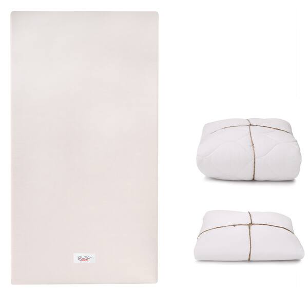 slide 2 of 8, Babyletto Coco Core Non-toxic Crib Mattress with Dry Cotton Covers - White