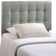 preview thumbnail 1 of 10, Countess Twin Tufted Fabric Headboard Grey