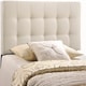 preview thumbnail 3 of 10, Countess Twin Tufted Fabric Headboard Off White