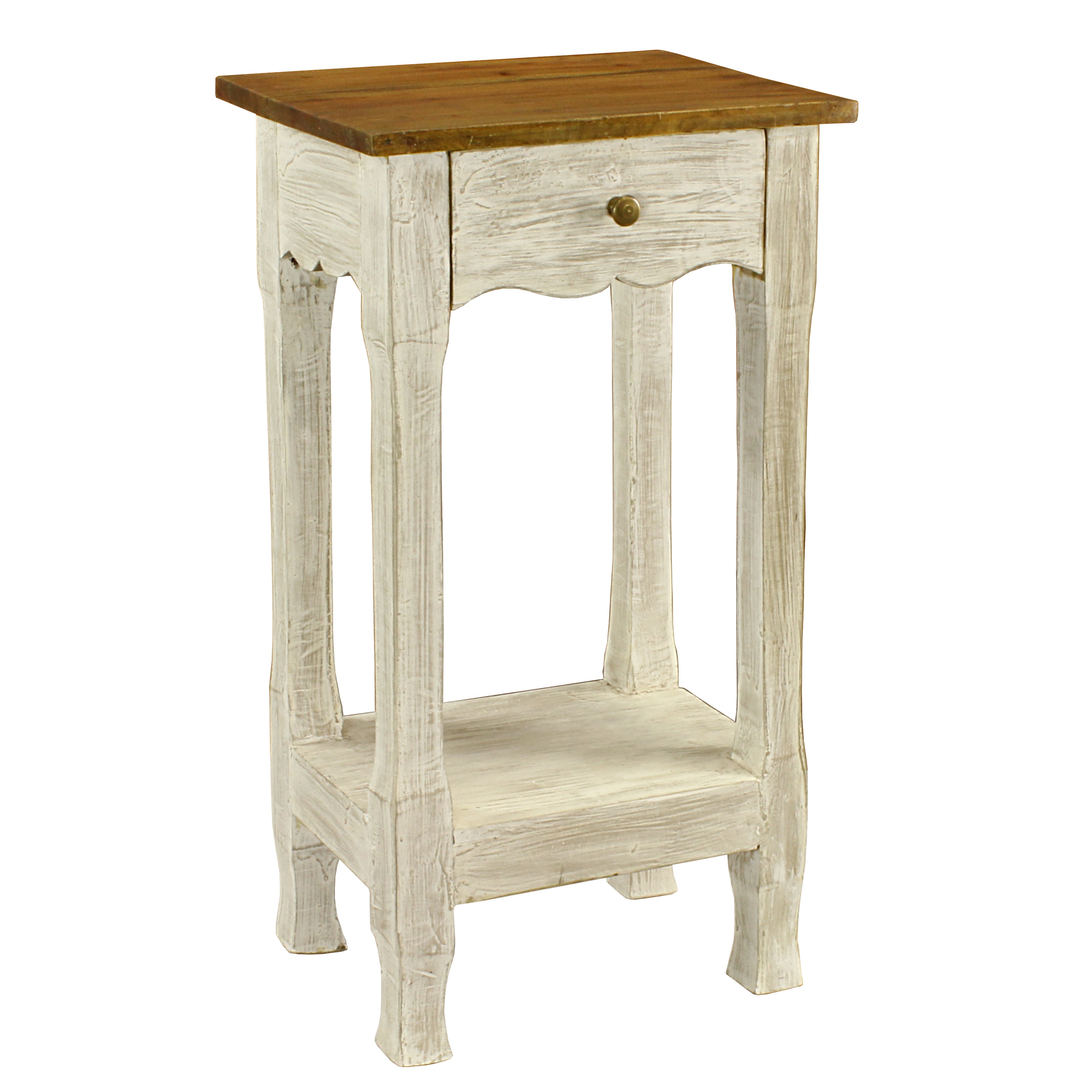 Shop Amelia Distressed Rustic Nightstand - Free Shipping ...